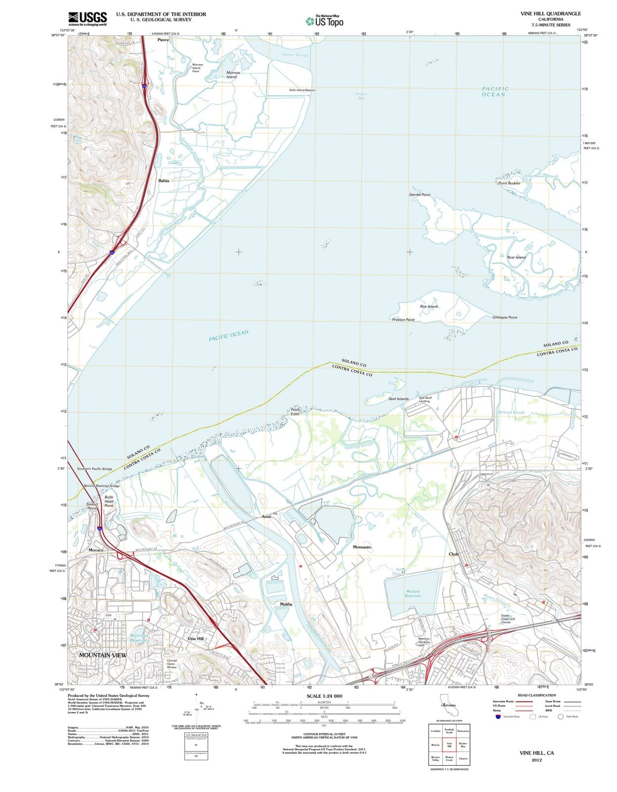 2012 Vine Hill, CA - California - USGS Topographic Map