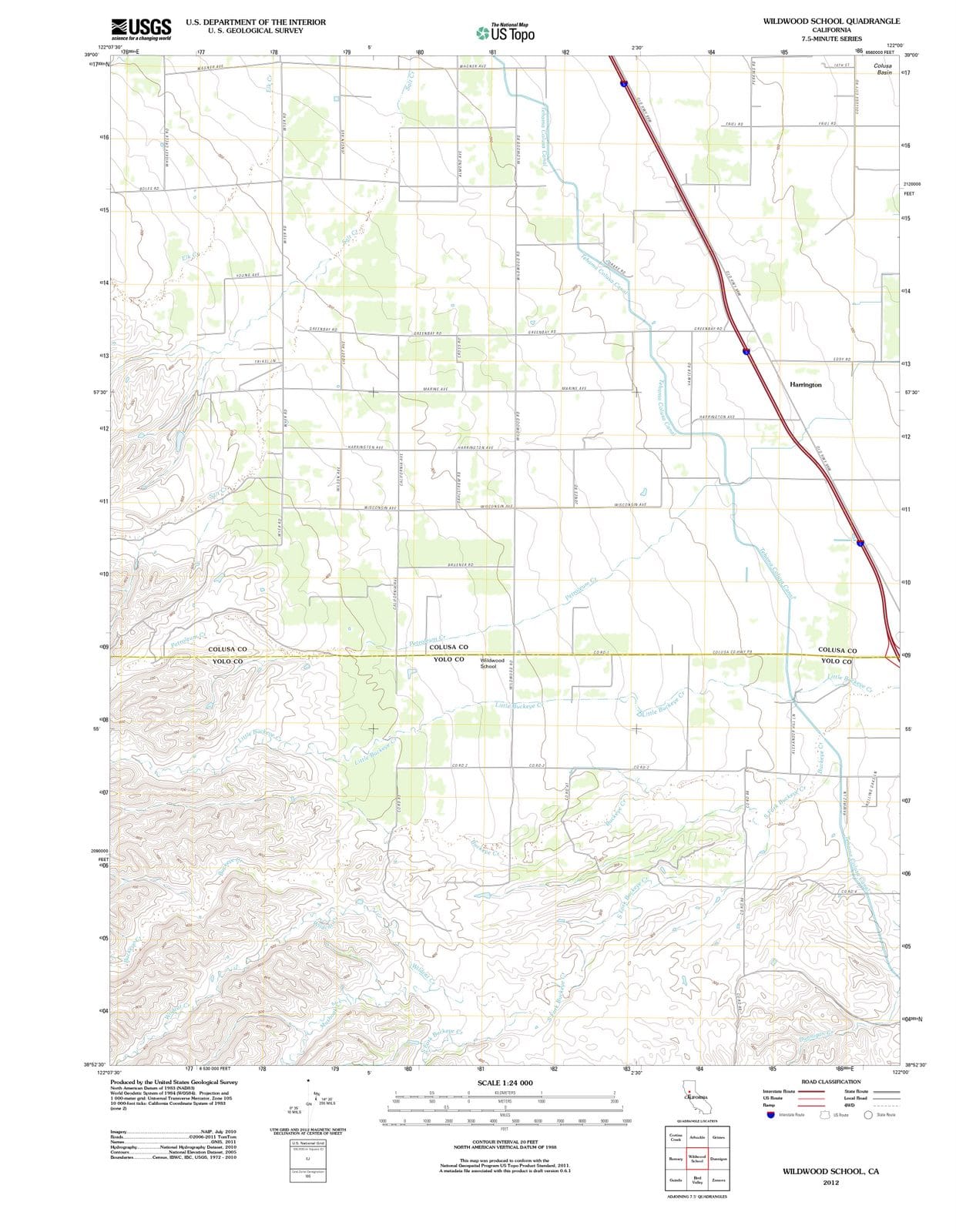 2012 Wildwood School, CA - California - USGS Topographic Map