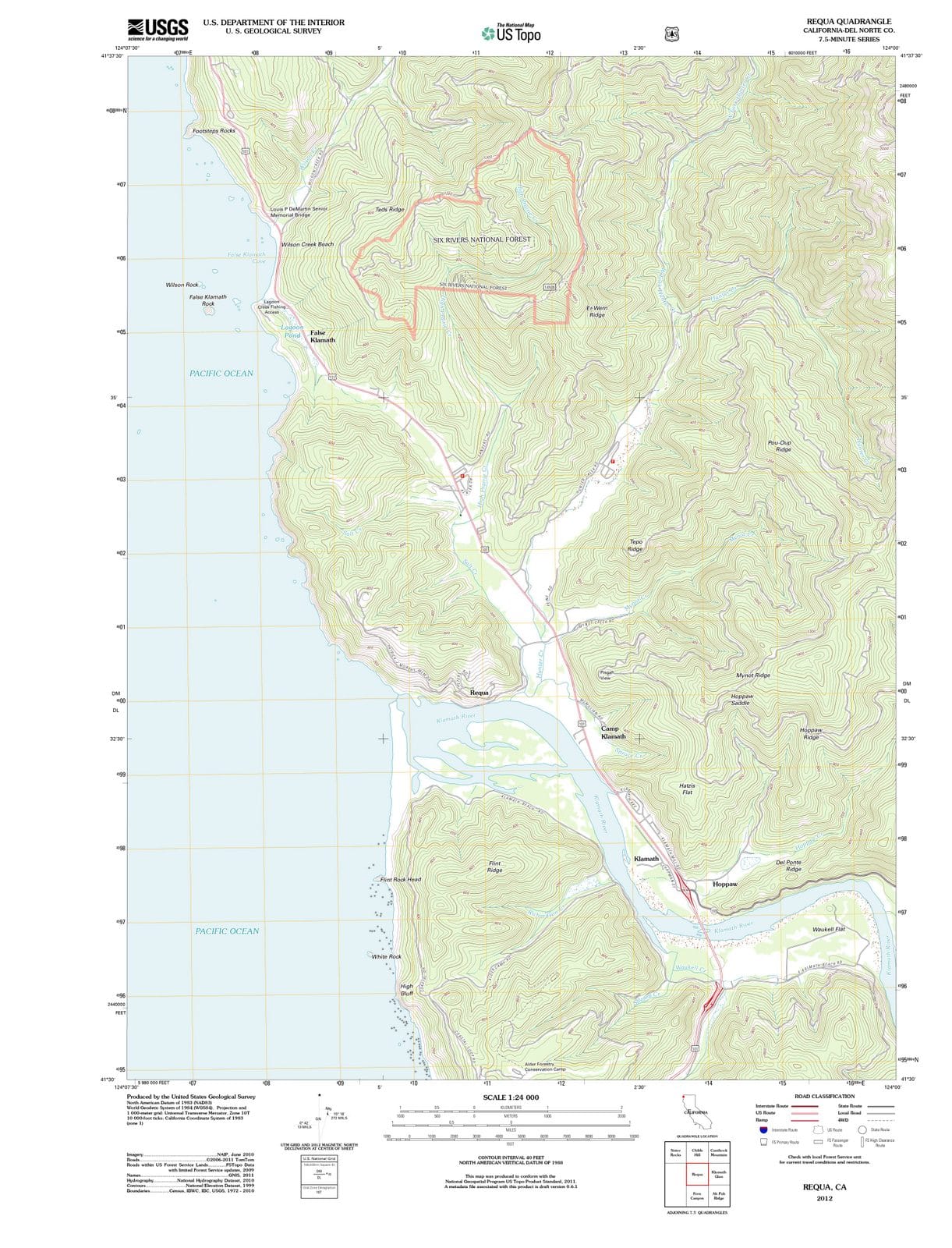 2012 Requa, CA - California - USGS Topographic Map