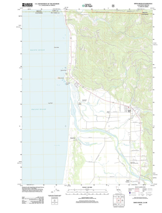 2012 Smith River, CA - California - USGS Topographic Map
