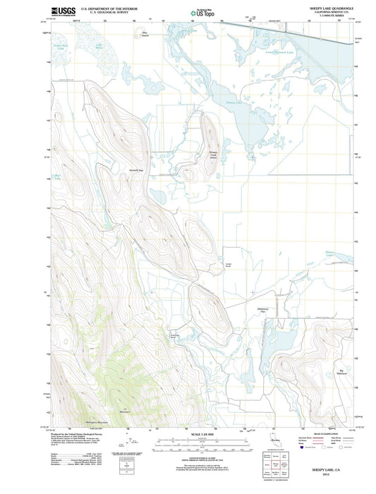 2012 Sheepy Lake, CA - California - USGS Topographic Map