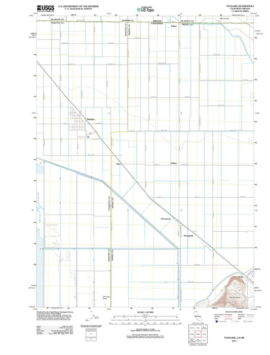 2012 Tulelake, CA - California - USGS Topographic Map
