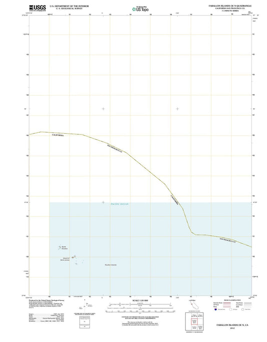 2012 Farallon Islands, CA - California - USGS Topographic Map v2