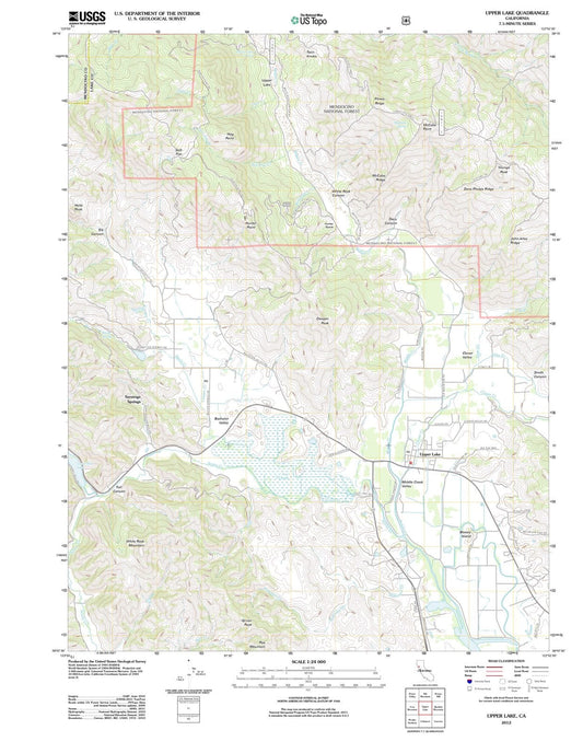 2012 Upper Lake, CA - California - USGS Topographic Map