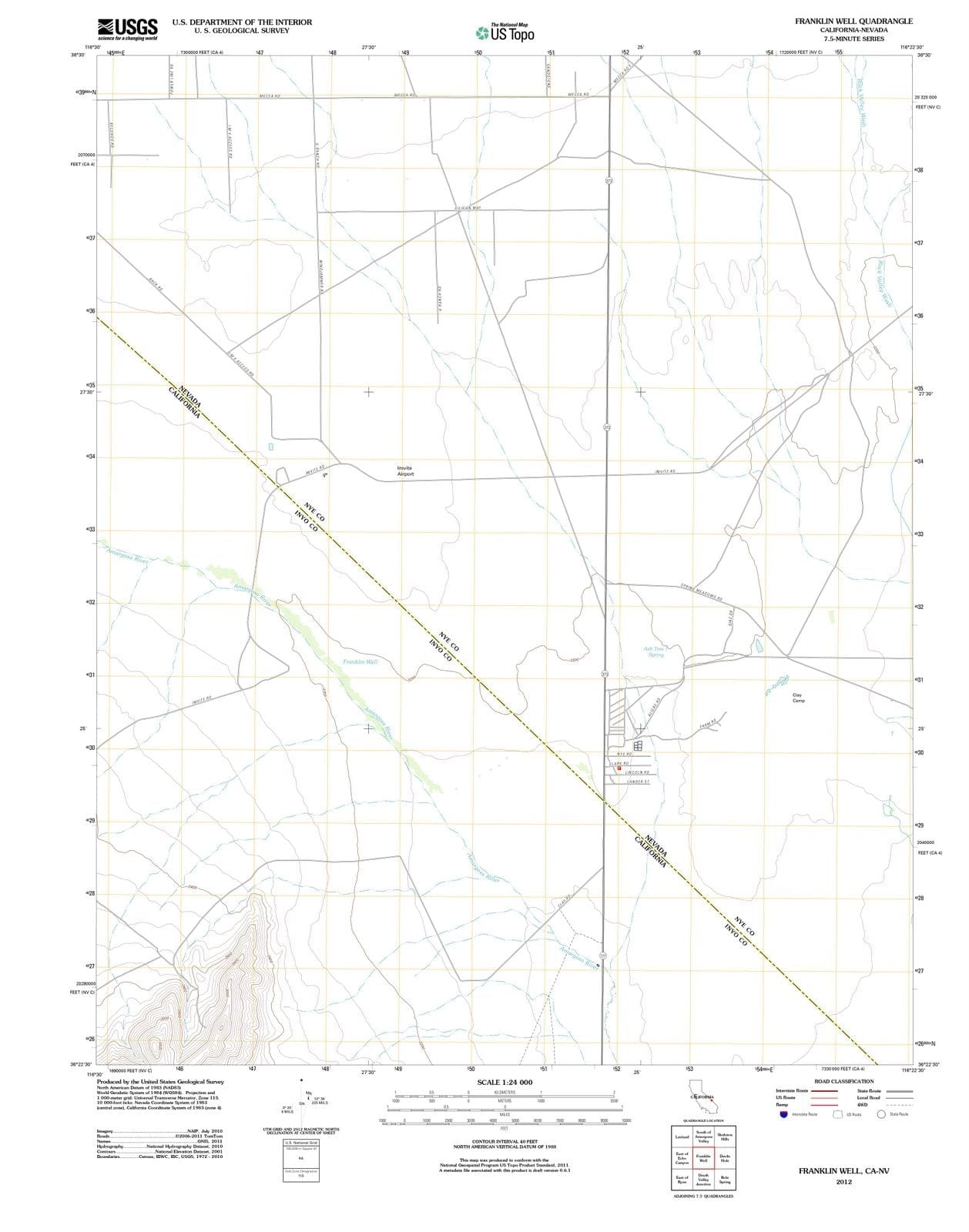 2012 Franklin Well, CA - California - USGS Topographic Map