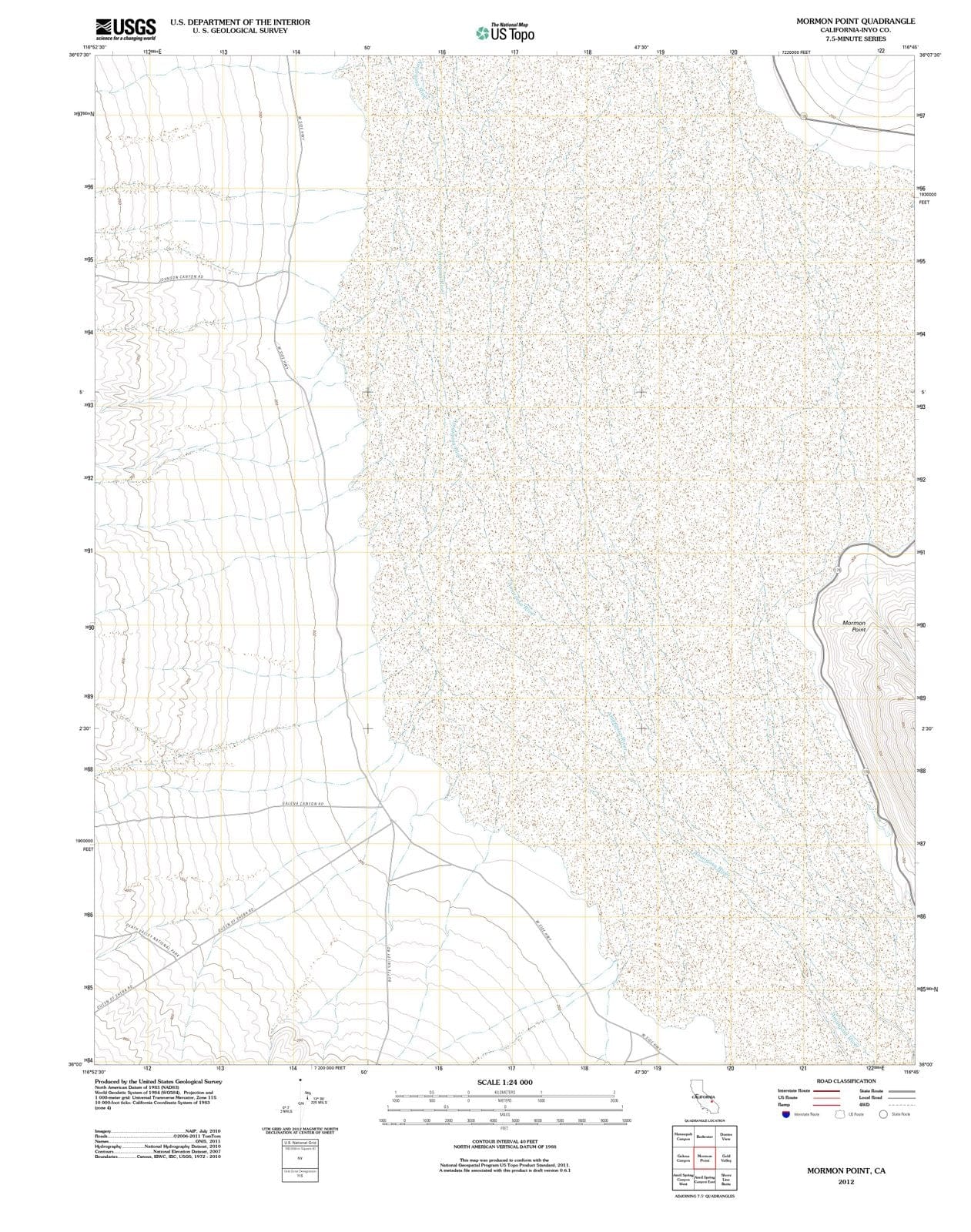 2012 Mormon Point, CA - California - USGS Topographic Map