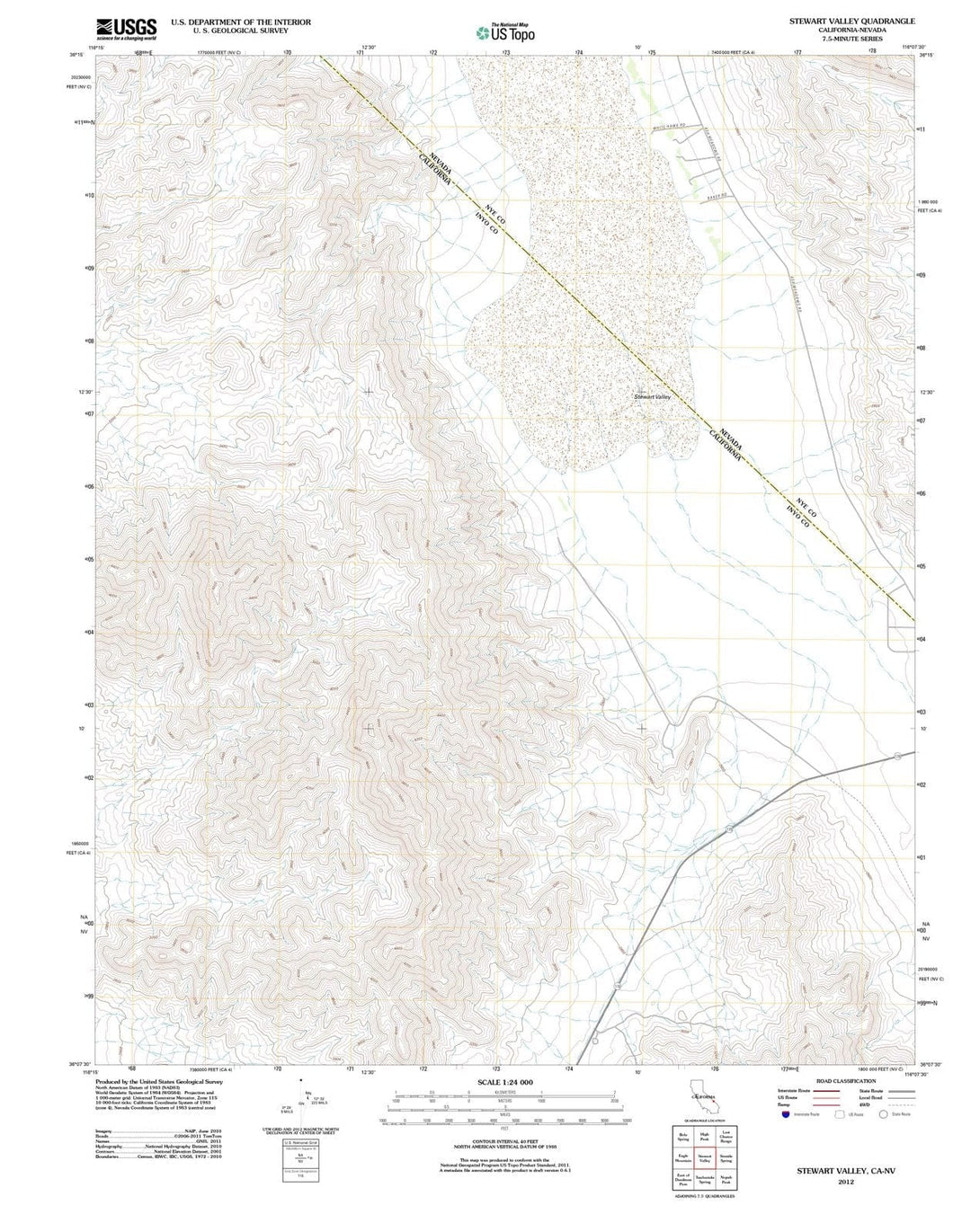 2012 Stewart Valley, CA - California - USGS Topographic Map