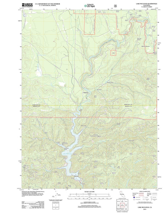 2012 Lake McCloud, CA - California - USGS Topographic Map