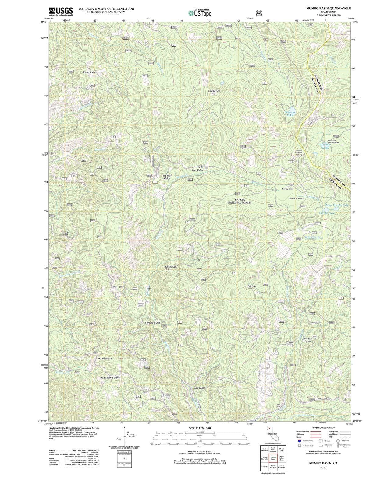 2012 Mumbo Basin, CA - California - USGS Topographic Map