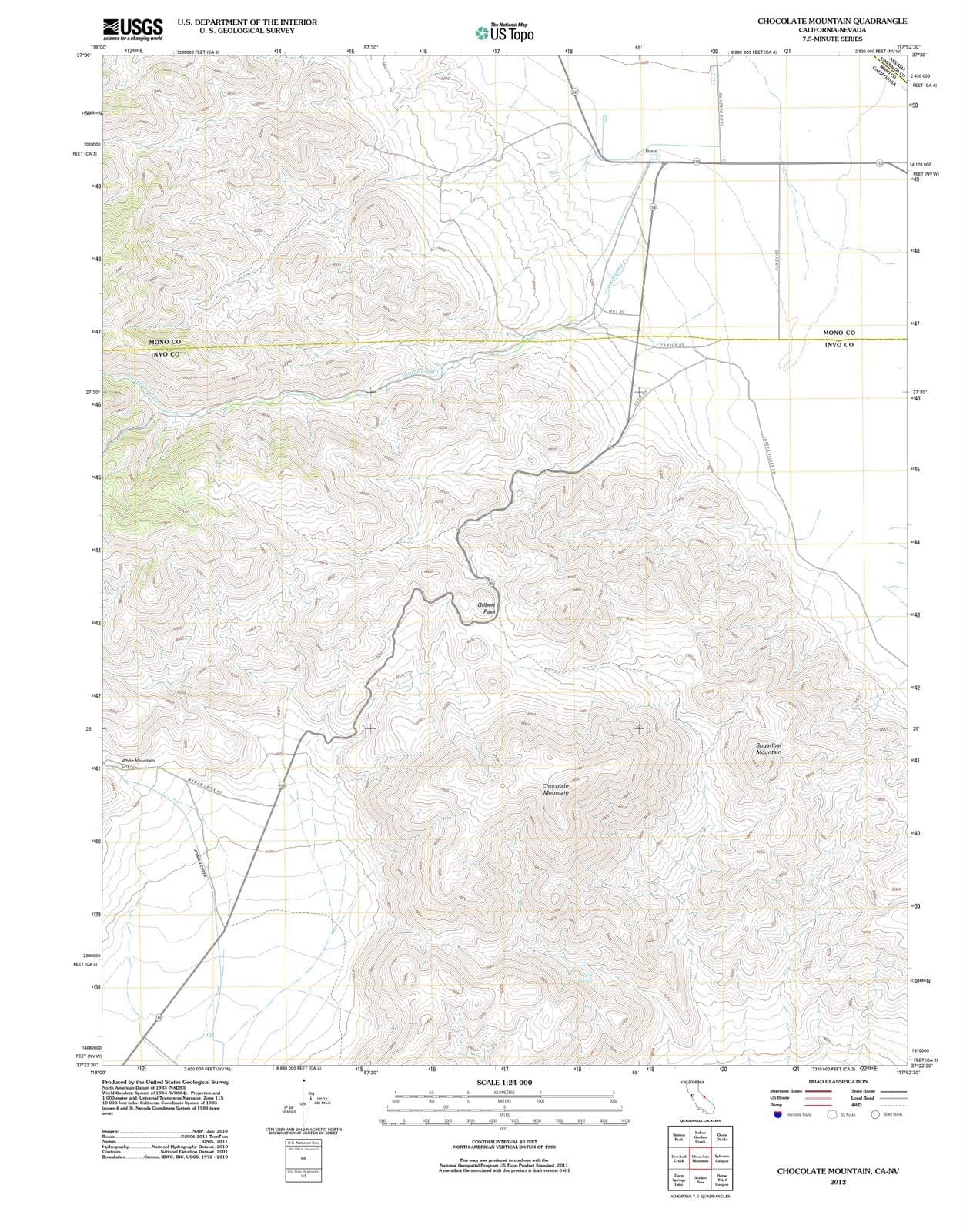 2012 Chocolate Mountain, CA - California - USGS Topographic Map