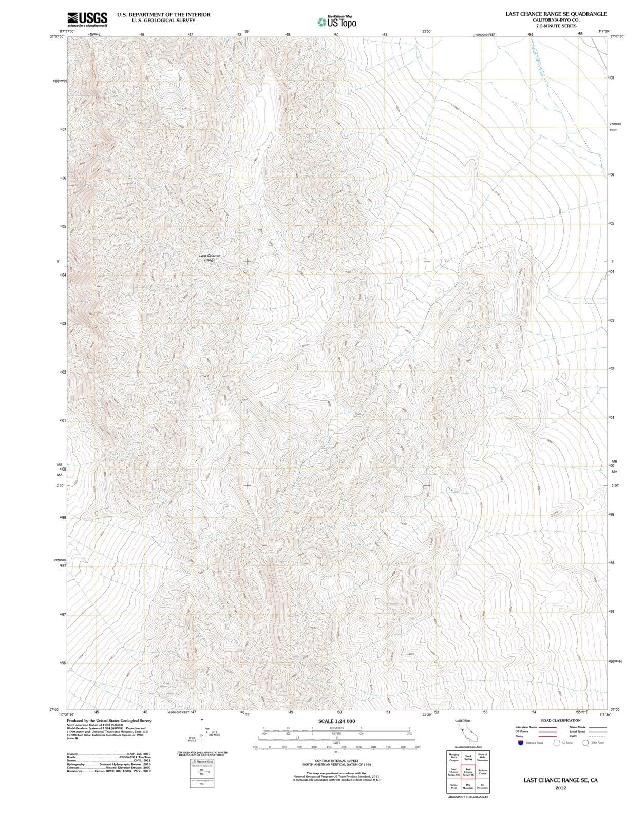 2012 Range, CA - California - USGS Topographic Map