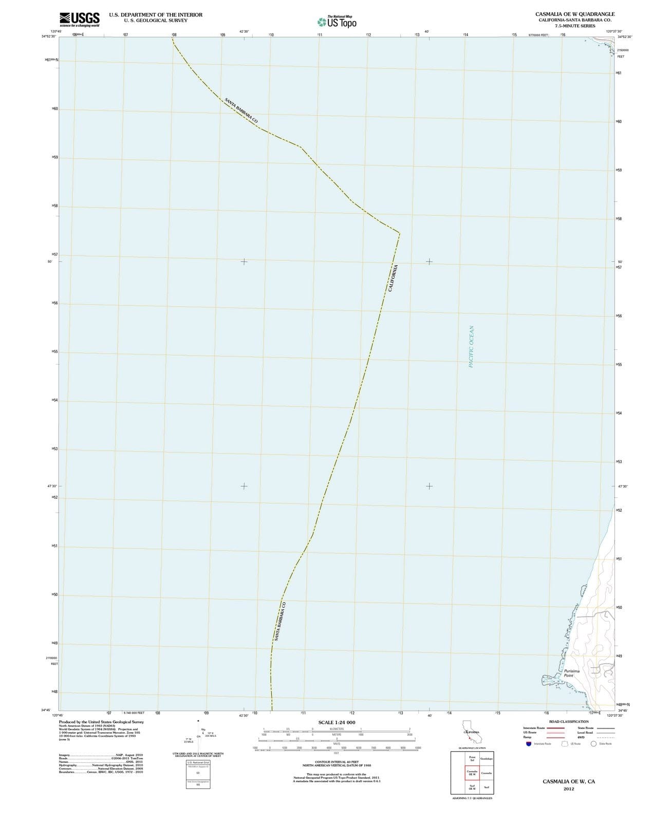 2012 Casmalia, CA - California - USGS Topographic Map v2