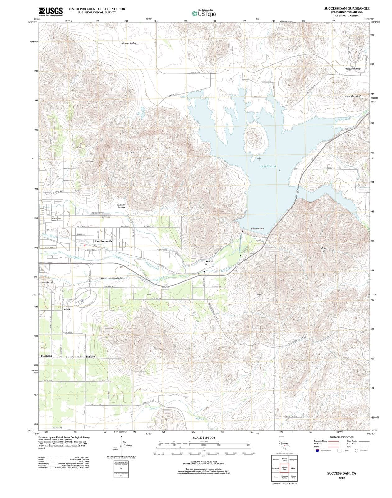 2012 Successam, CA - California - USGS Topographic Map