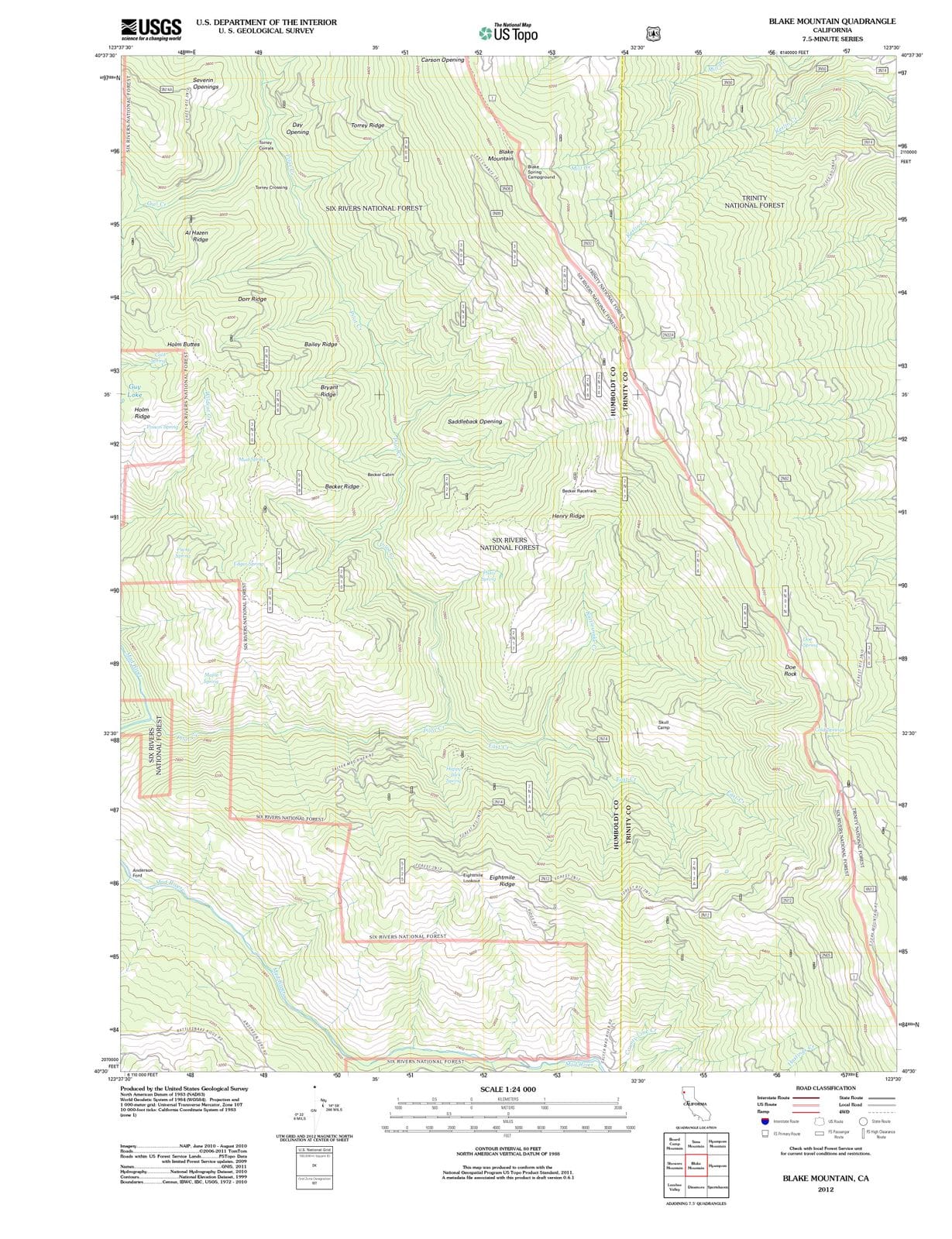 2012 Blake Mountain, CA - California - USGS Topographic Map