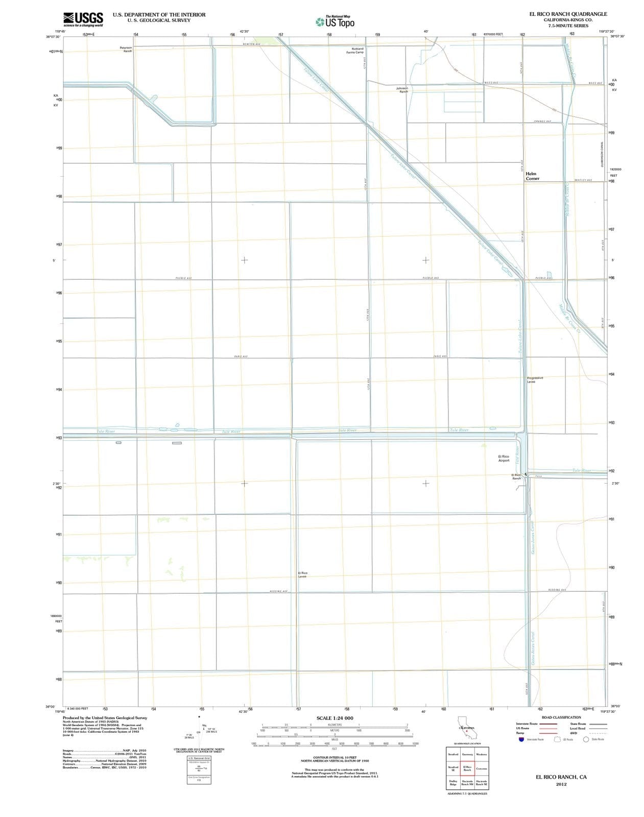 2012 El Rico Ranch, CA - California - USGS Topographic Map