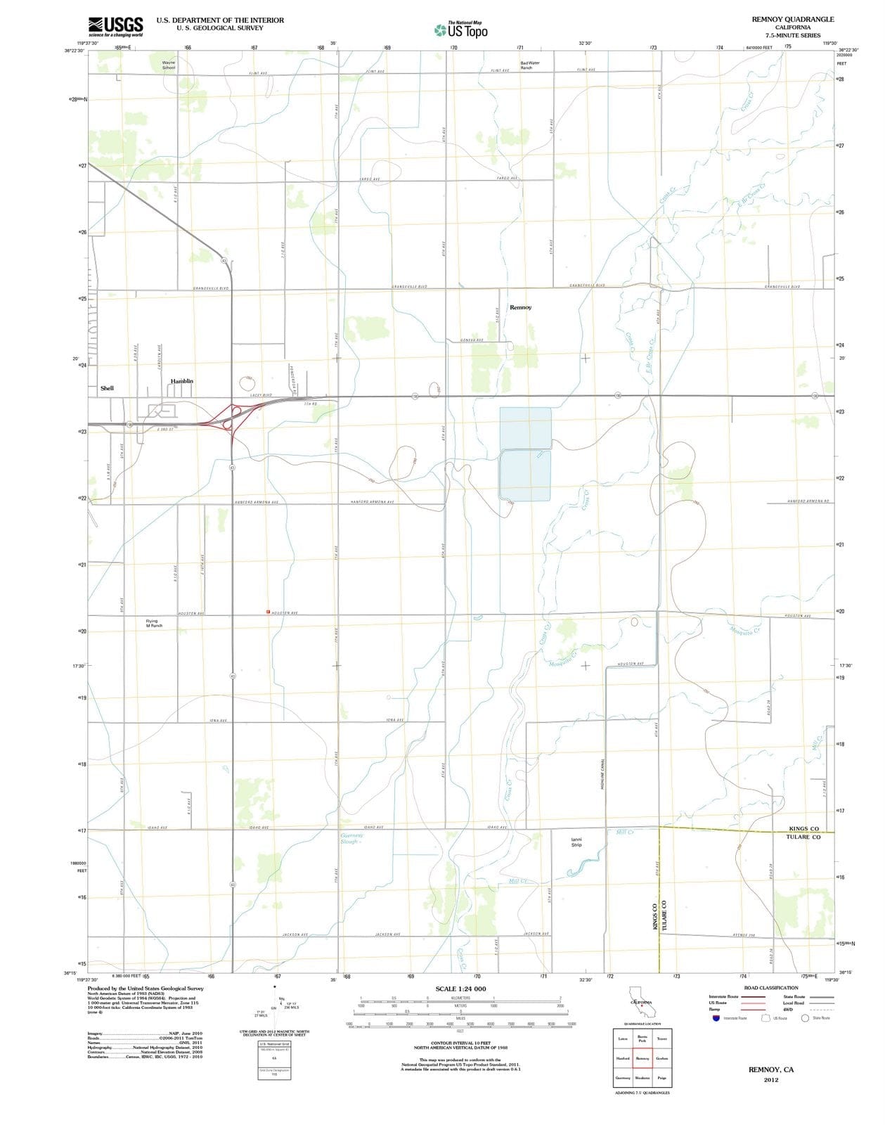 2012 Remnoy, CA - California - USGS Topographic Map