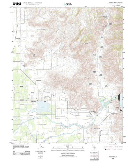 2012 Woodlake, CA - California - USGS Topographic Map