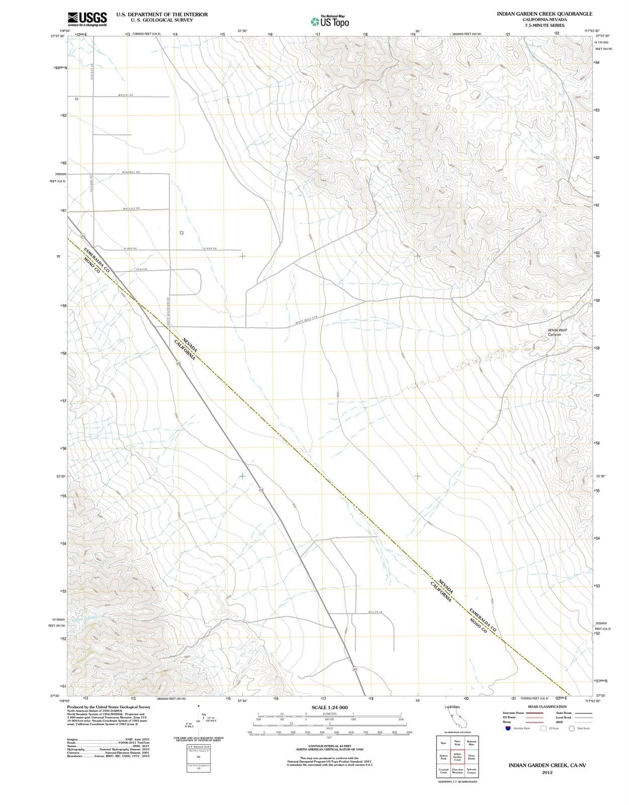2012 Indian Garden Creek, CA - California - USGS Topographic Map