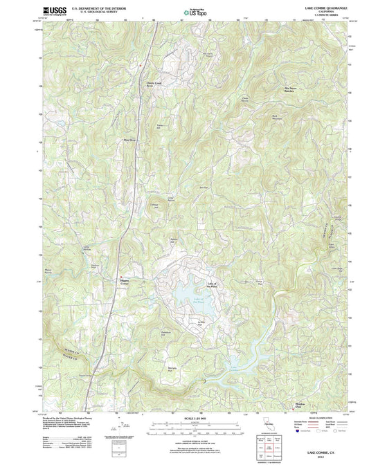 2012 Lake Combie, CA - California - USGS Topographic Map