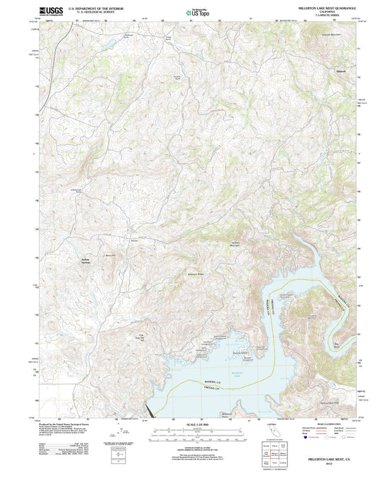 2012 Millerton Lake West, CA - California - USGS Topographic Map