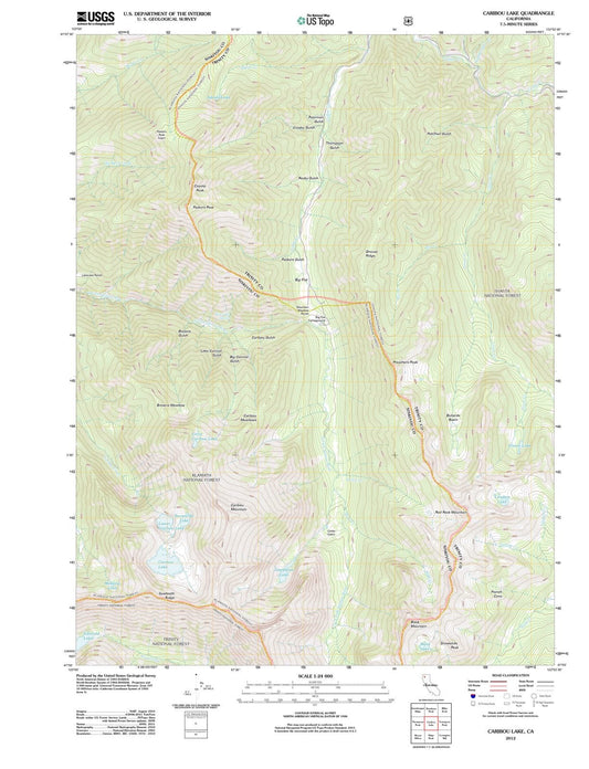 2012 Caribou Lake, CA - California - USGS Topographic Map