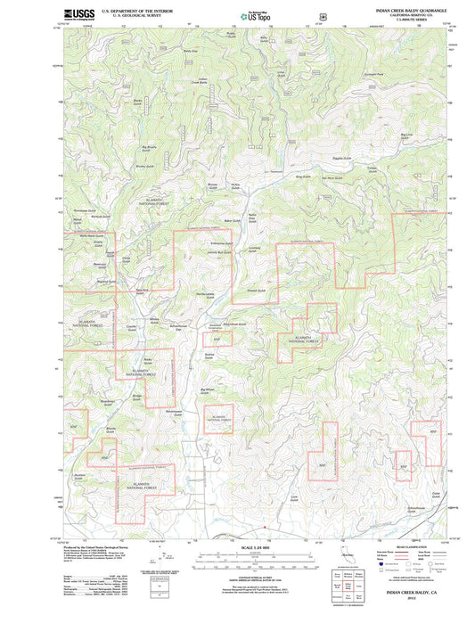 2012 Indian Creek Baldy, CA - California - USGS Topographic Map
