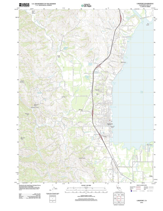 2012 Lakeport, CA - California - USGS Topographic Map
