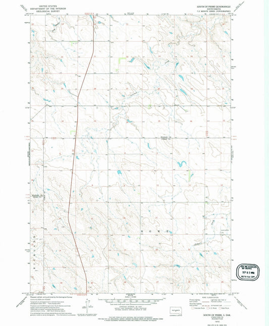1972 Pierre, SD - South Dakota - USGS Topographic Map