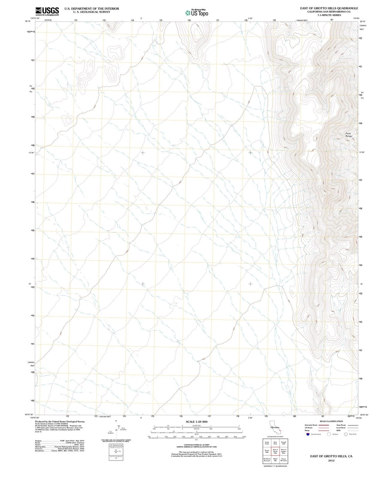 2012 East of Grotto Hills, CA - California - USGS Topographic Map