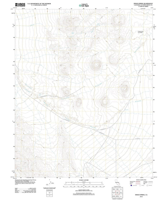 2012 Indian Spring, CA - California - USGS Topographic Map