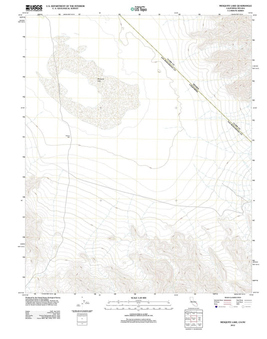 2012 Mesquite Lake, CA - California - USGS Topographic Map