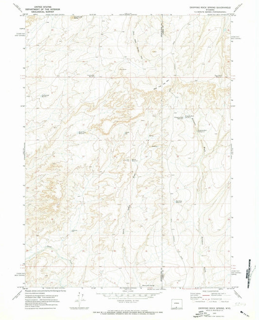 1970 Dripping Rock Spring, WY - Wyoming - USGS Topographic Map