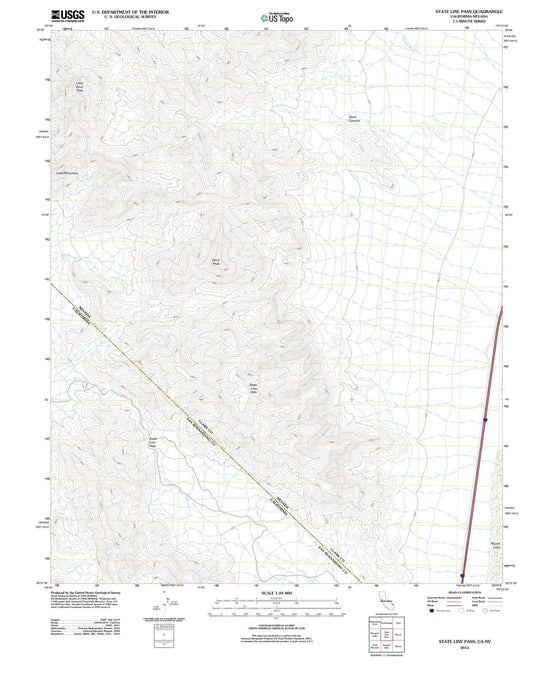 2012 State Line Pass, CA - California - USGS Topographic Map