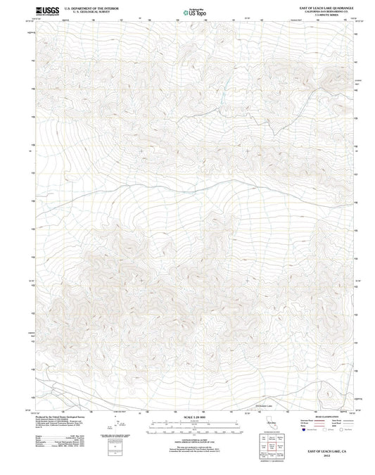 2012 East of Leach Lake, CA - California - USGS Topographic Map