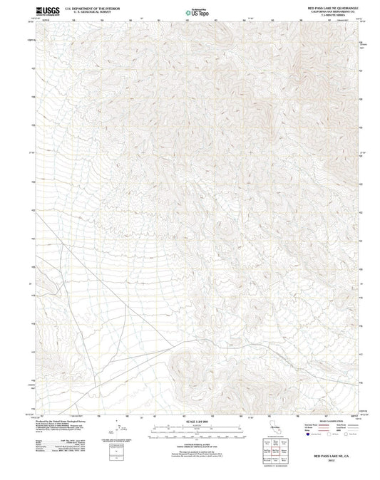 2012 Red Pass Lake, CA - California - USGS Topographic Map v2