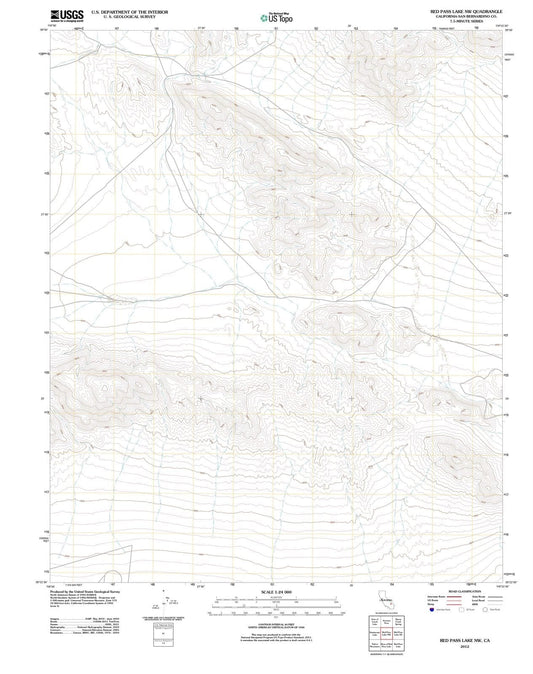 2012 Red Pass Lake, CA - California - USGS Topographic Map v3