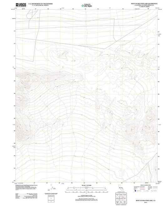 2012 West of Red Pass Lake, CA - California - USGS Topographic Map