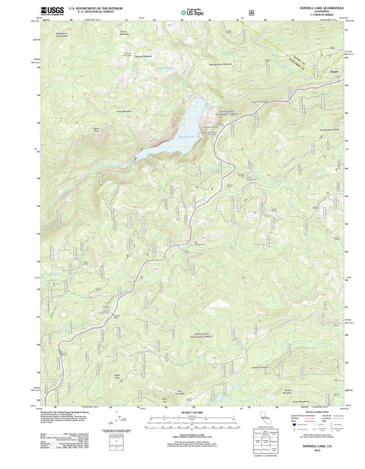 2012 Donnell Lake, CA - California - USGS Topographic Map