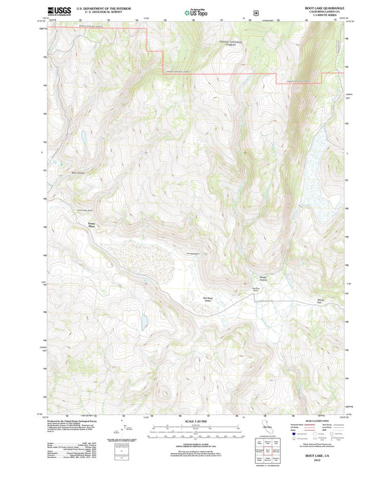 2012 Boot Lake, CA - California - USGS Topographic Map