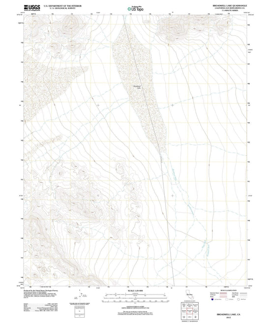 2012 Broadwell Lake, CA - California - USGS Topographic Map