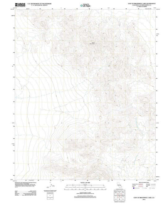 2012 East of Broadwell Lake, CA - California - USGS Topographic Map