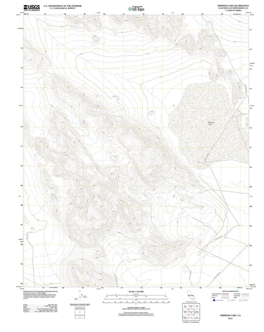 2012 Emerson Lake, CA - California - USGS Topographic Map