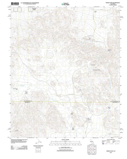 2012 Indian Cove, CA - California - USGS Topographic Map