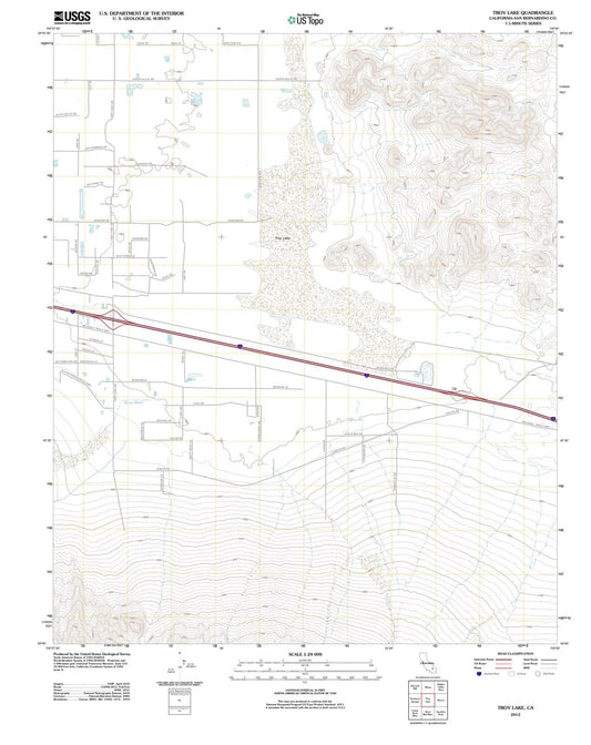 2012 Troy Lake, CA - California - USGS Topographic Map