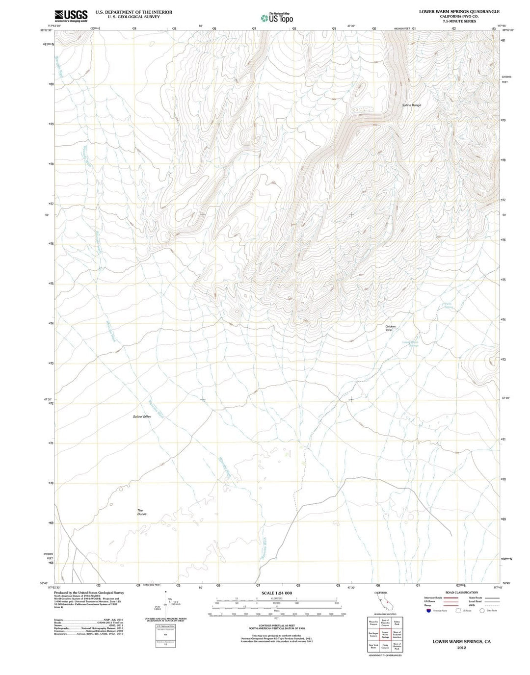 2012 Lower Warm Springs, CA - California - USGS Topographic Map