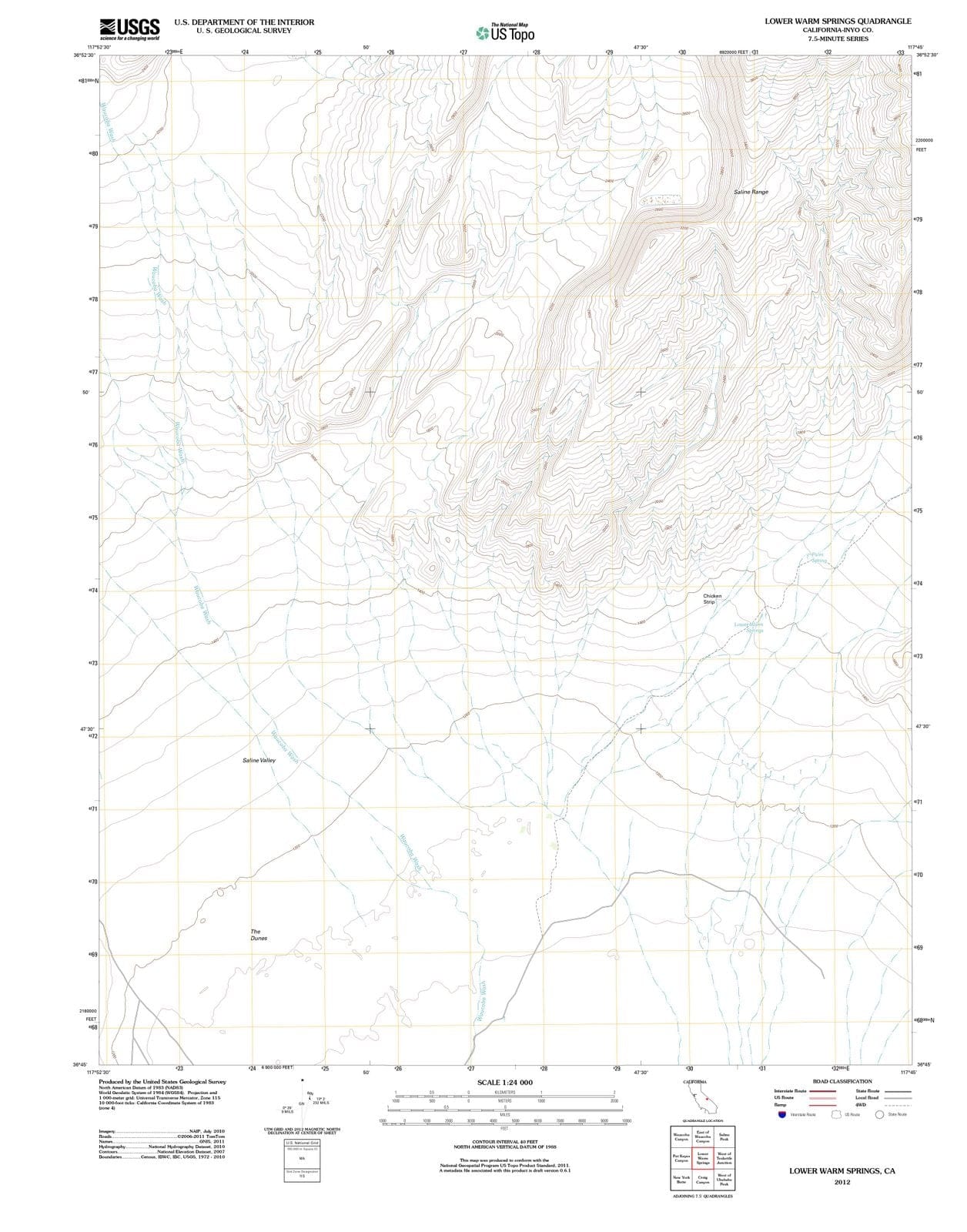 2012 Lower Warm Springs, CA - California - USGS Topographic Map