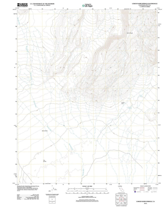 2012 Lower Warm Springs, CA - California - USGS Topographic Map