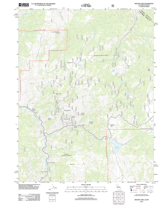2012 Heenan Lake, CA - California - USGS Topographic Map