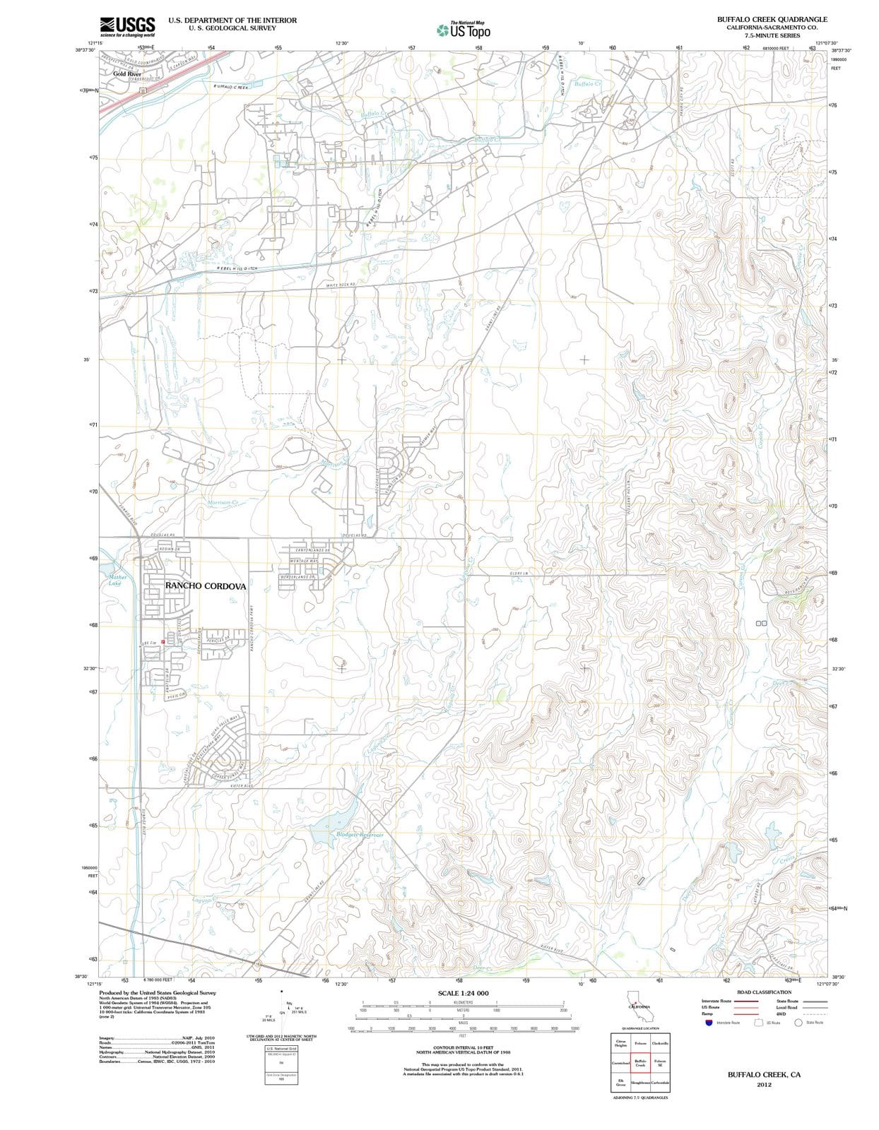 2012 Buffalo Creek, CA - California - USGS Topographic Map
