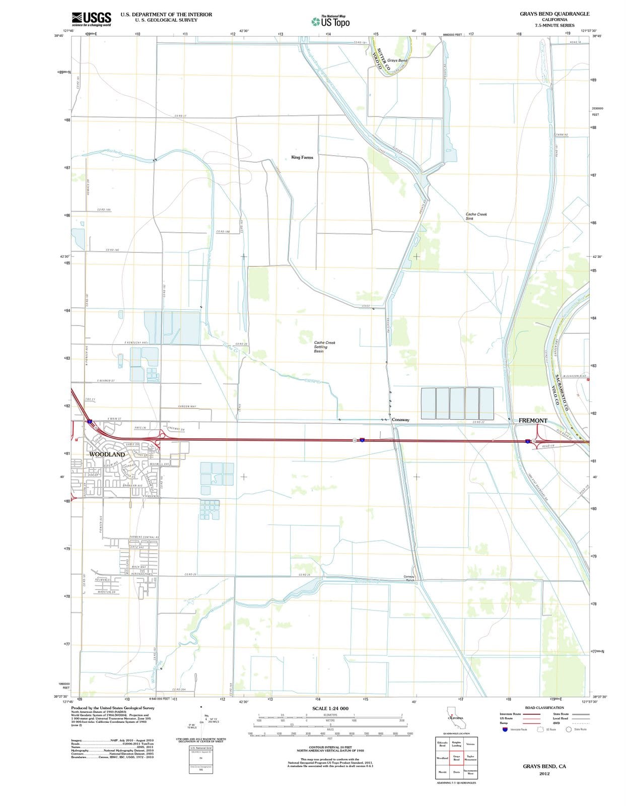 2012 Grays Bend, CA - California - USGS Topographic Map